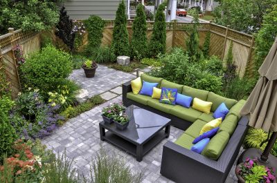 Outdoor Patio with Plants